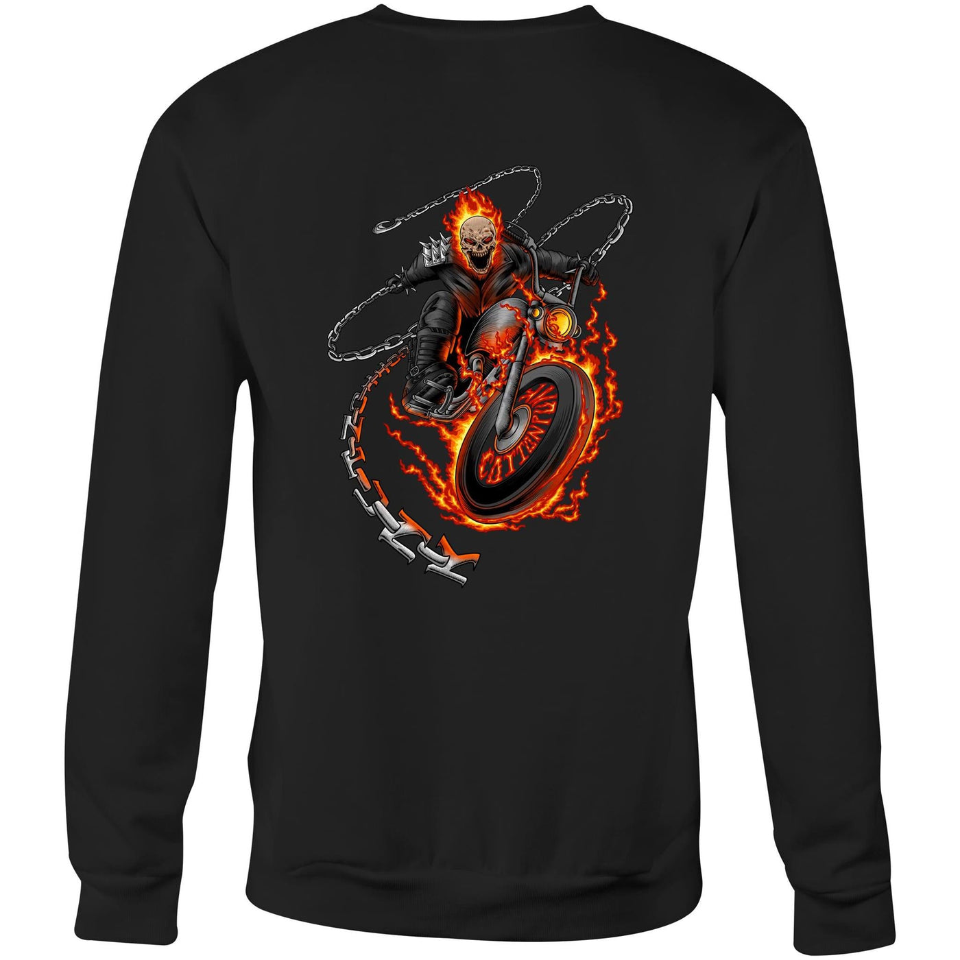 DEATH RIDER - Mens Sweatshirt - BACK PRINT