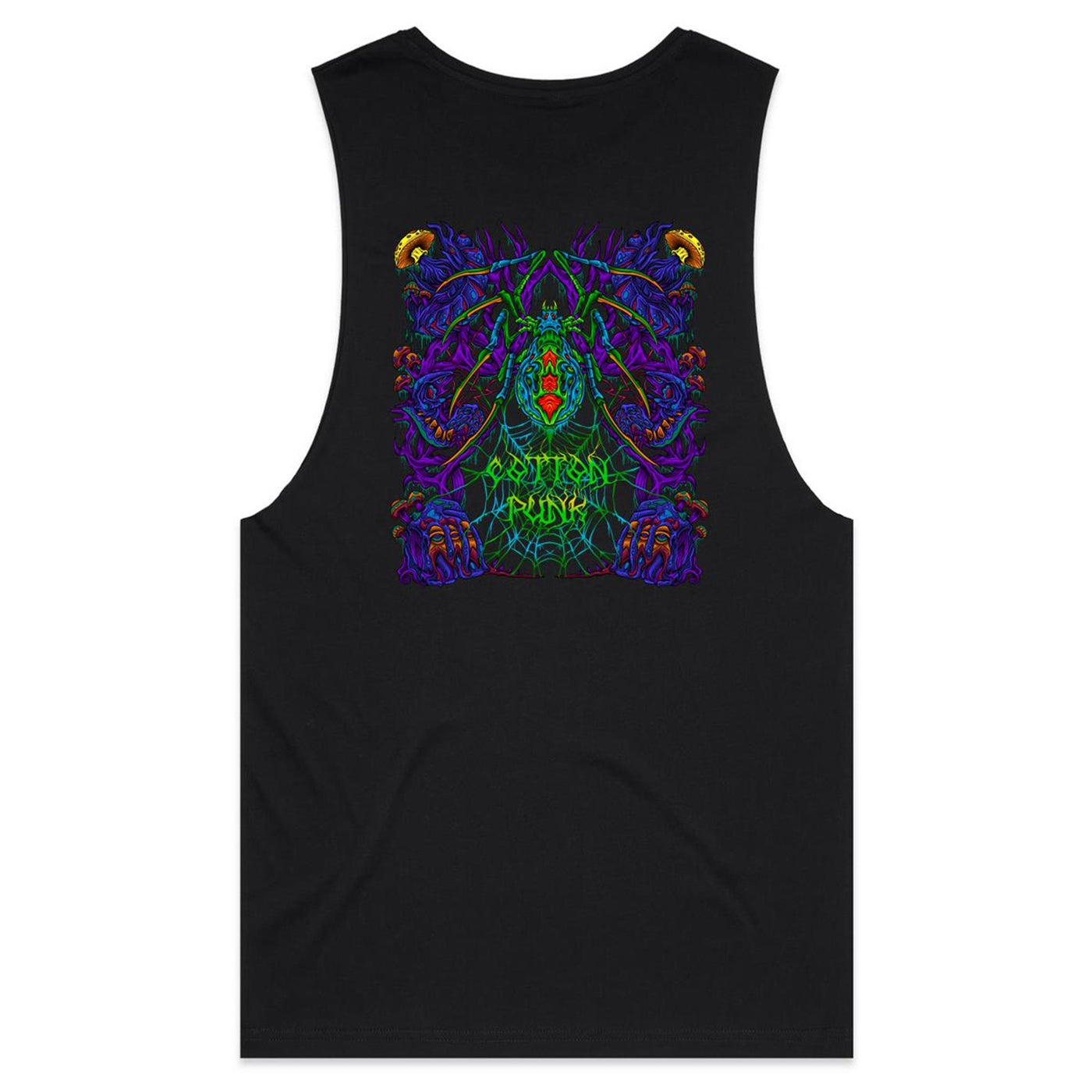 MAGIC BLACK WIDOW - Mens Sleeveless T-Shirt - BACK PRINT