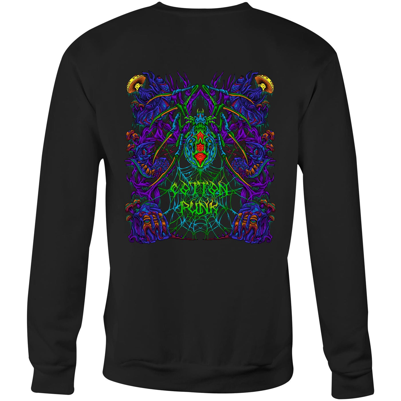 MAGIC BLACK WIDOW - Mens Sweatshirt - BACK PRINT