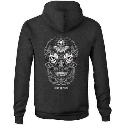 RUST IN PEACE B&W - Mens Pocket Hoodie - BACK PRINT