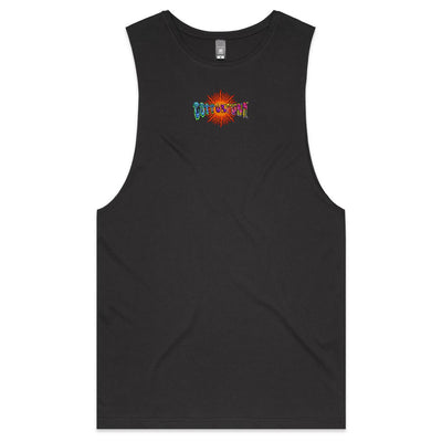 MAGIC SHROOM GOD - Mens Sleeveless T-Shirt - BACK PRINT