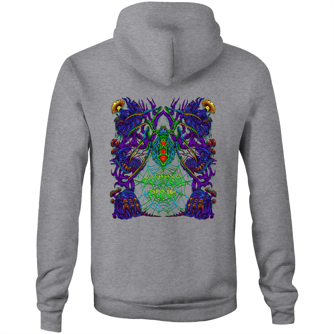 MAGIC BLACK WIDOW - Mens Pocket Hoodie - BACK PRINT