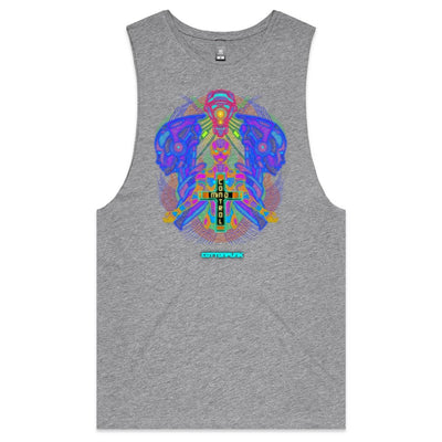 MIND CONTROL - Mens Sleeveless T-Shirt - FRONT PRINT