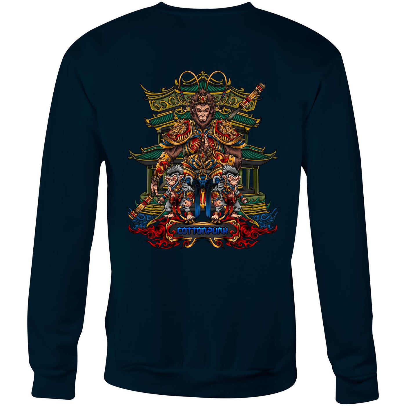 MONKEY KING - Mens Sweatshirt - BACK PRINT