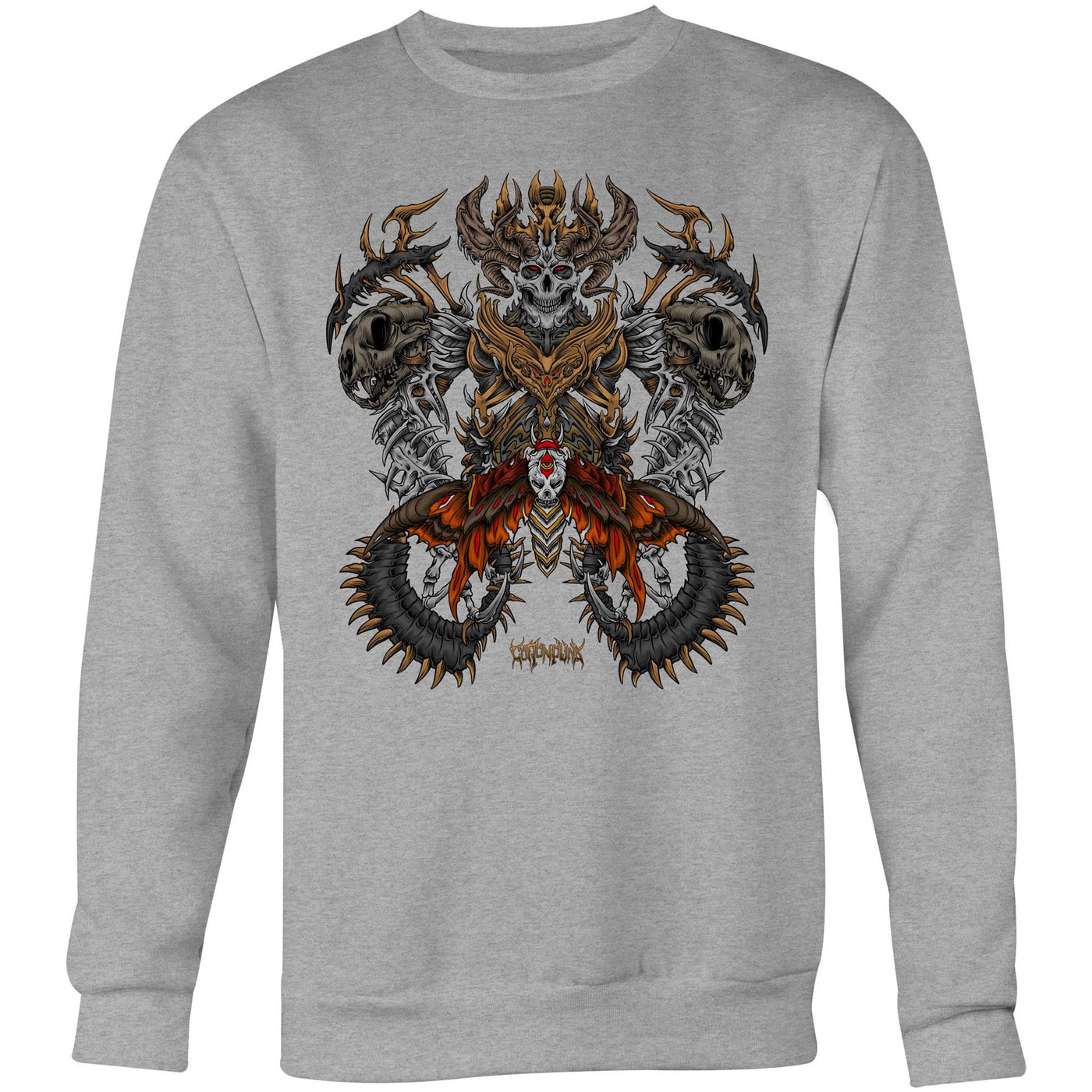 DEATHMOTH KING - Mens Sweatshirt - FRONT PRINT