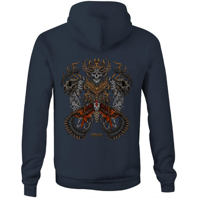 DEATHMOTH KING - Mens Pocket Hoodie - BACK PRINT