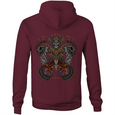 DEATHMOTH KING - Mens Pocket Hoodie - BACK PRINT