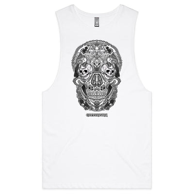 RUST IN PEACE B&W - Mens Sleeveless T-Shirt - FRONT PRINT