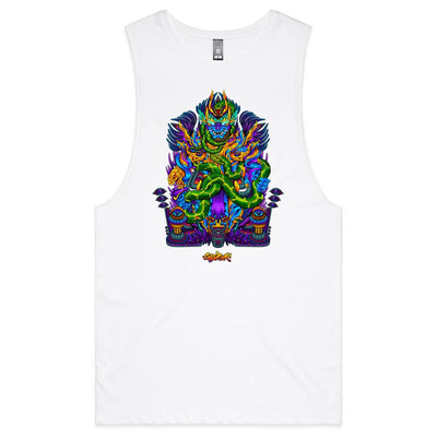 TWISTED SNAKE GOD - Mens Sleeveless T-Shirt - FRONT PRINT