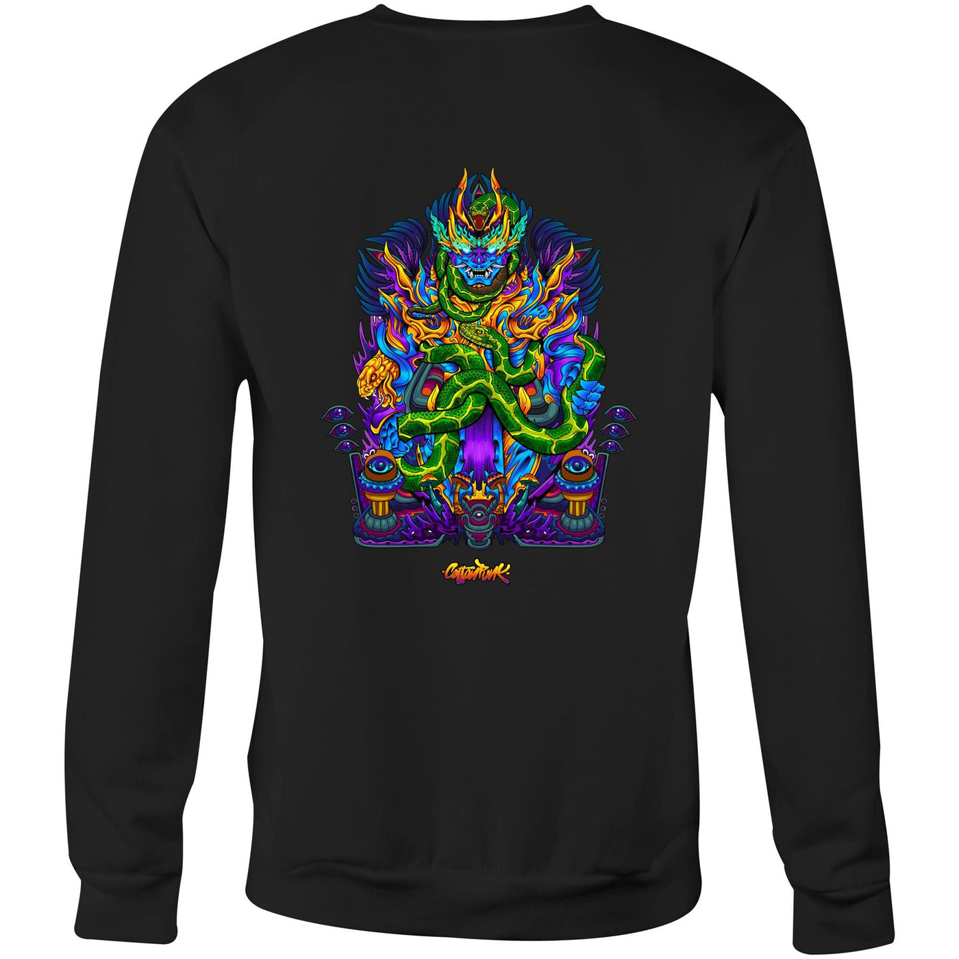 TWISTED SNAKE GOD - Mens Sweatshirt - BACK PRINT