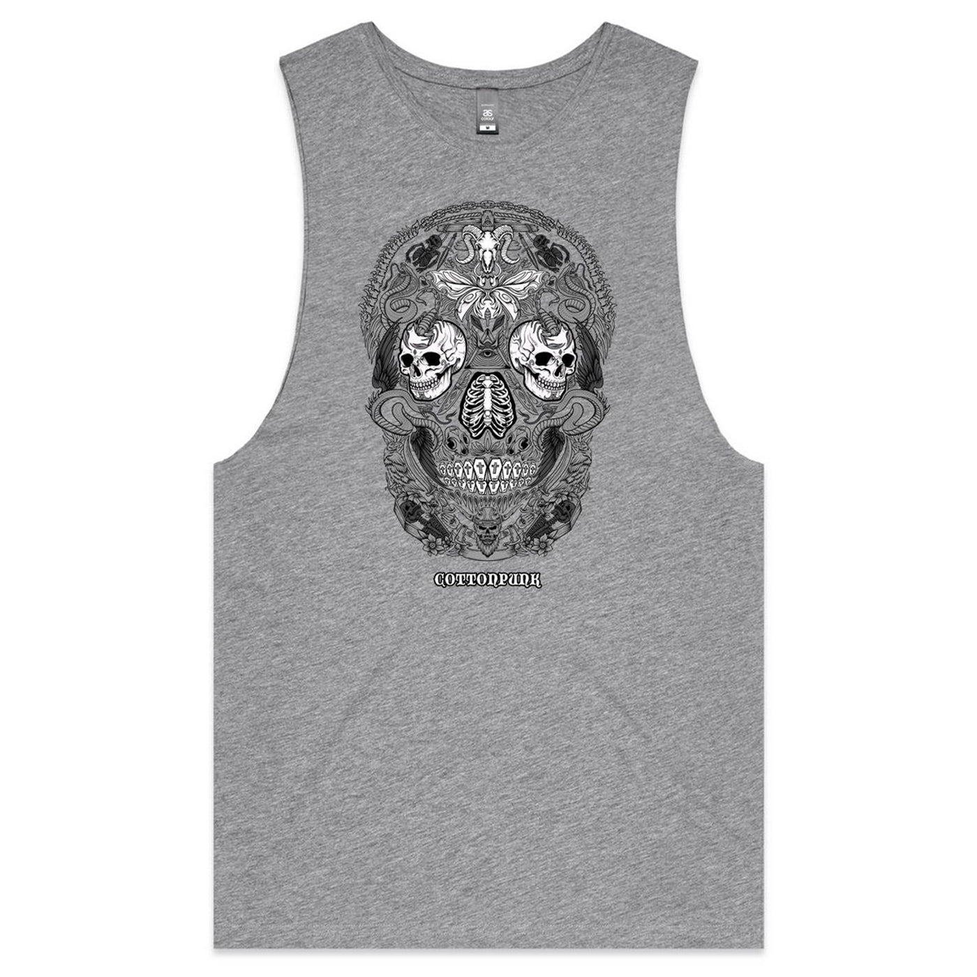 RUST IN PEACE B&W - Mens Sleeveless T-Shirt - FRONT PRINT