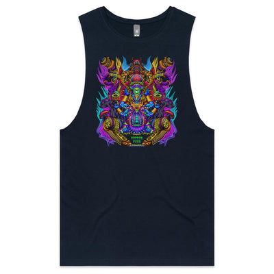 MAGIC SHROOM GOD - Mens Sleeveless T-Shirt - FRONT PRINT