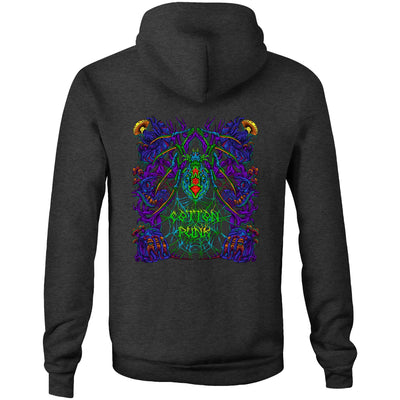 MAGIC BLACK WIDOW - Mens Pocket Hoodie - BACK PRINT