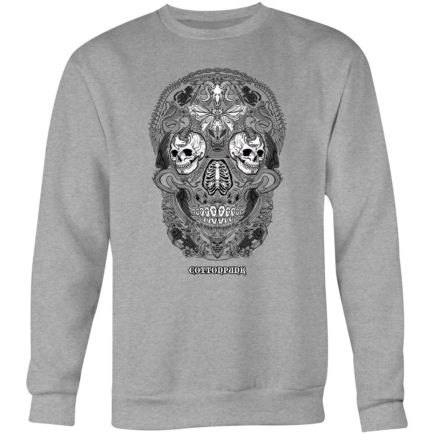 RUST IN PEACE B&W - Mens Sweatshirt - FRONT PRINT