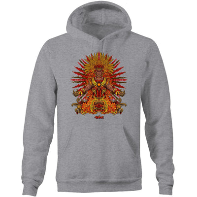 BURNING SUN GOD - Mens Pocket Hoodie - FRONT PRINT