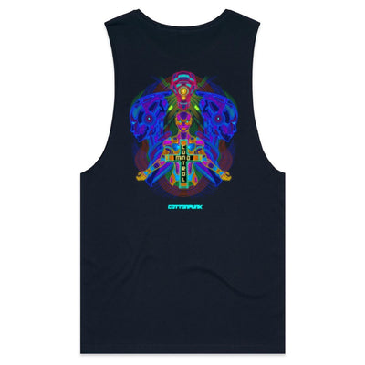 MIND CONTROL - Mens Sleeveless T-Shirt - BACK PRINT