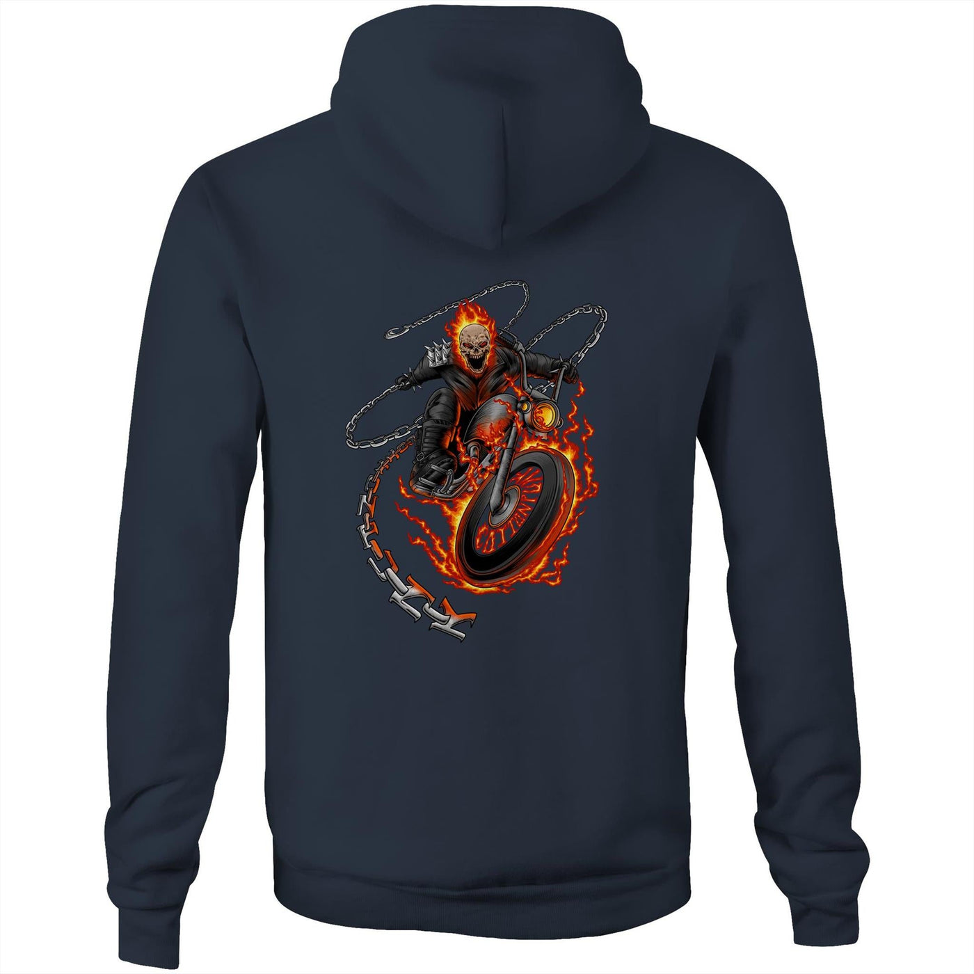 DEATH RIDER - Mens Pocket Hoodie - BACK PRINT