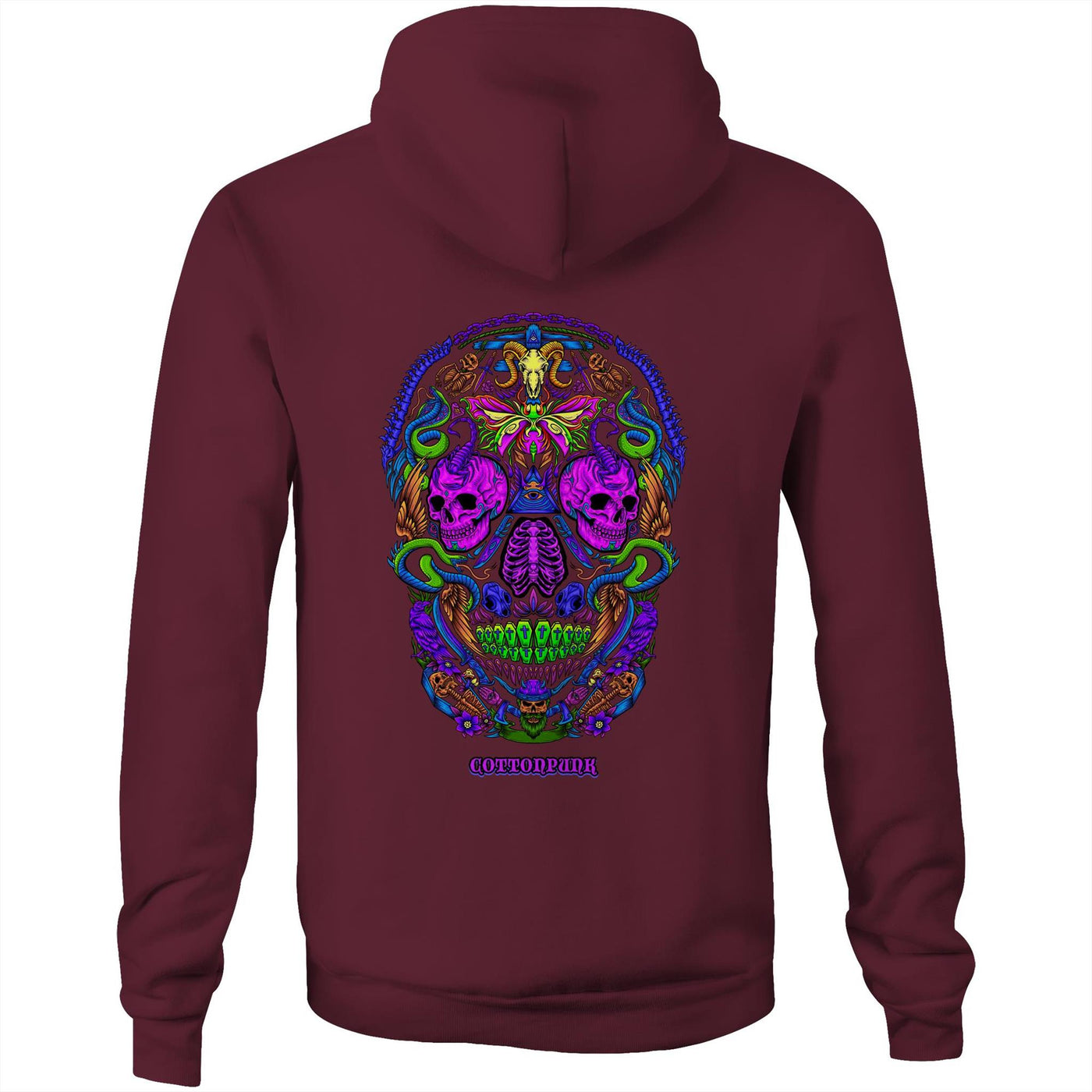 RUST IN PEACE PSYCHO - Mens Pocket Hoodie - BACK PRINT