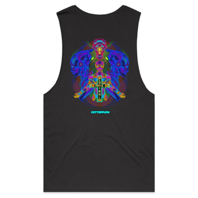 MIND CONTROL - Mens Sleeveless T-Shirt - BACK PRINT