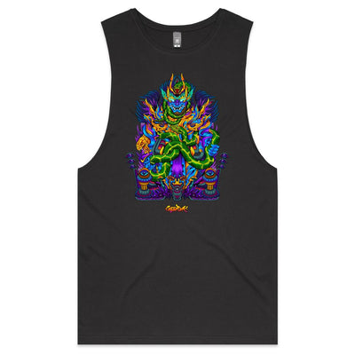 TWISTED SNAKE GOD - Mens Sleeveless T-Shirt - FRONT PRINT