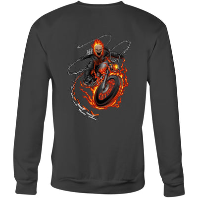 DEATH RIDER - Mens Sweatshirt - BACK PRINT