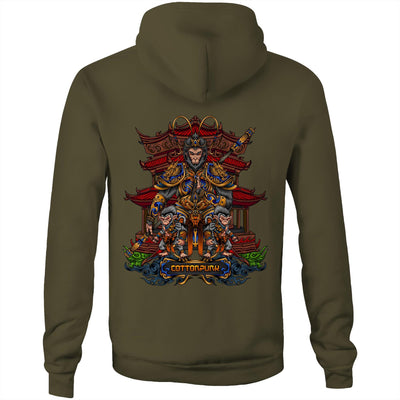 MONKEY KING 2 - Mens Pocket Hoodie - BACK PRINT