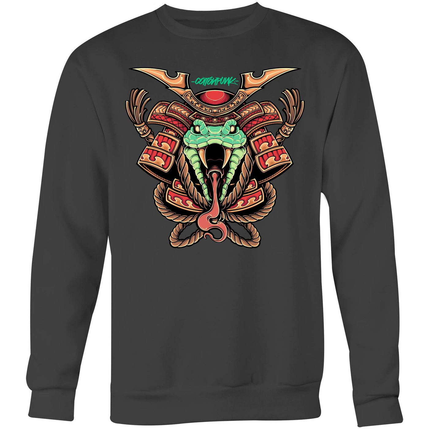 SPIRIT SNAKE - Mens Sweatshirt - FRONT PRINT