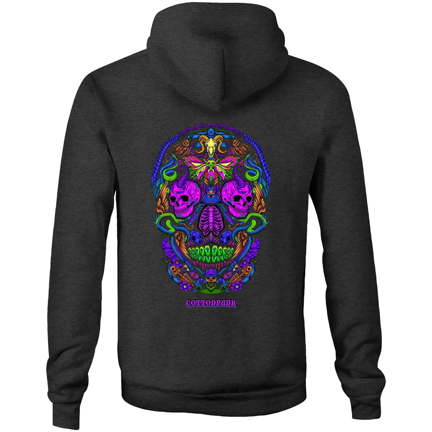 RUST IN PEACE PSYCHO - Mens Pocket Hoodie - BACK PRINT