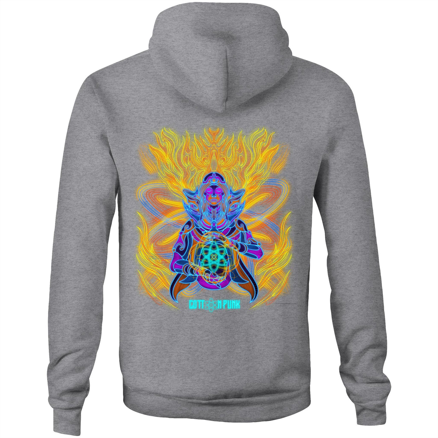 COSMIC ENERGY INFERNO - Mens Pocket Hoodie - BACK PRINT