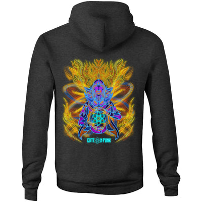 COSMIC ENERGY INFERNO - Mens Pocket Hoodie - BACK PRINT