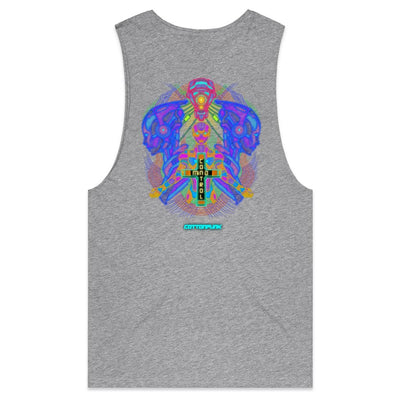 MIND CONTROL - Mens Sleeveless T-Shirt - BACK PRINT