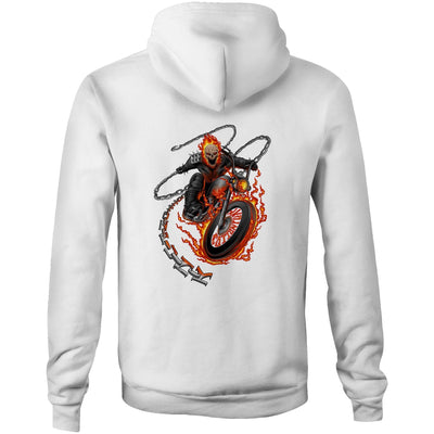 DEATH RIDER - Mens Pocket Hoodie - BACK PRINT