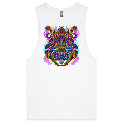 MAGIC SHROOM GOD - Mens Sleeveless T-Shirt - FRONT PRINT