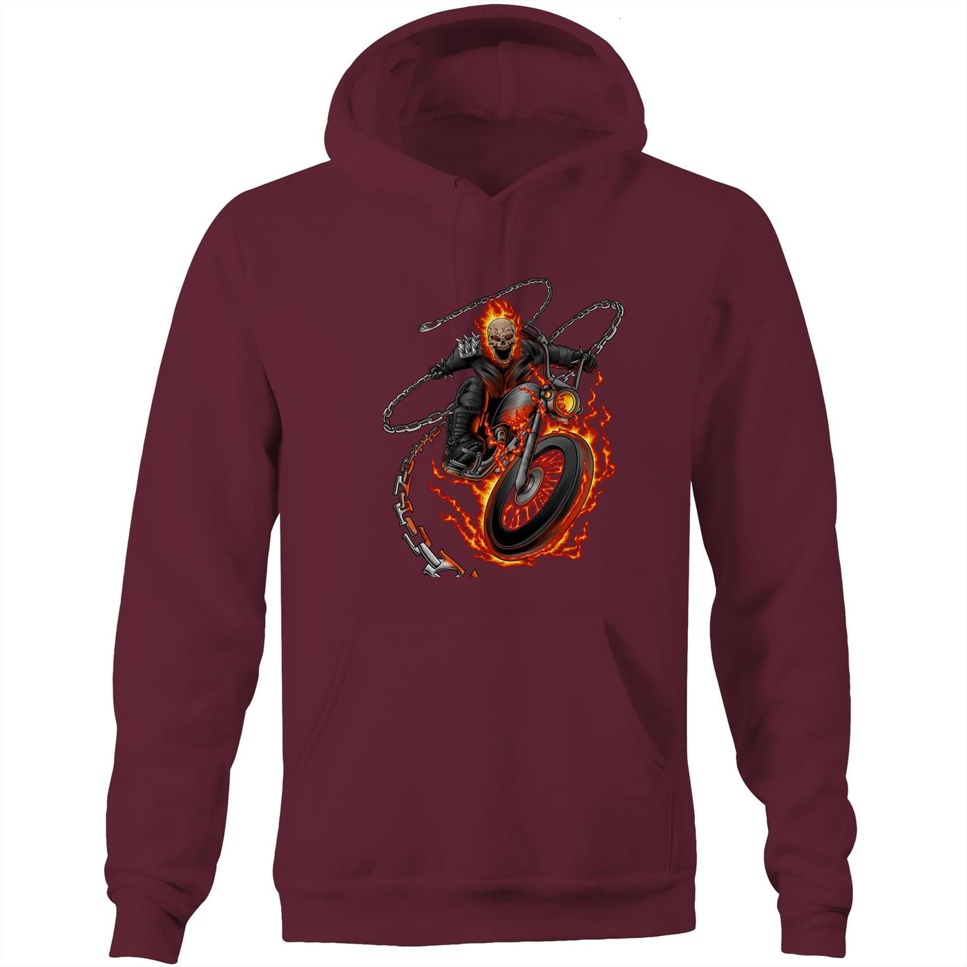 DEATH RIDER - Mens Pocket Hoodie - FRONT PRINT