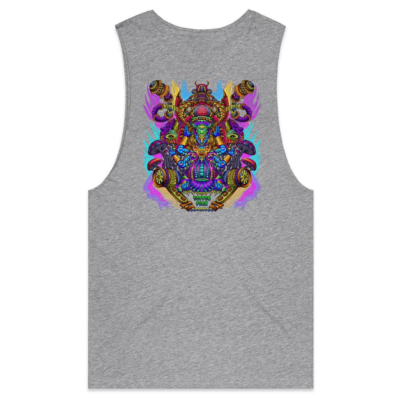 MAGIC SHROOM GOD - Mens Sleeveless T-Shirt - BACK PRINT