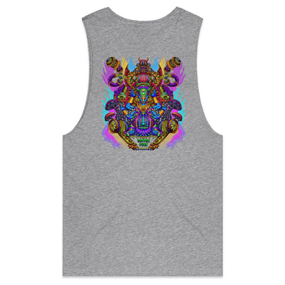 MAGIC SHROOM GOD - Mens Sleeveless T-Shirt - BACK PRINT