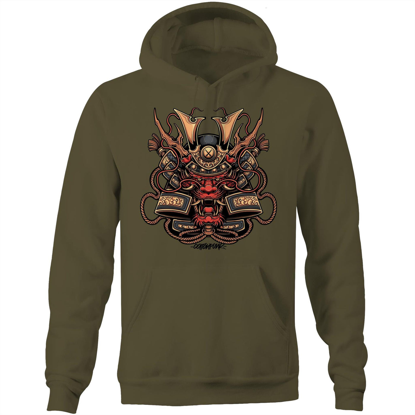 SPIRIT DRAGON - Mens Pocket Hoodie - FRONT PRINT