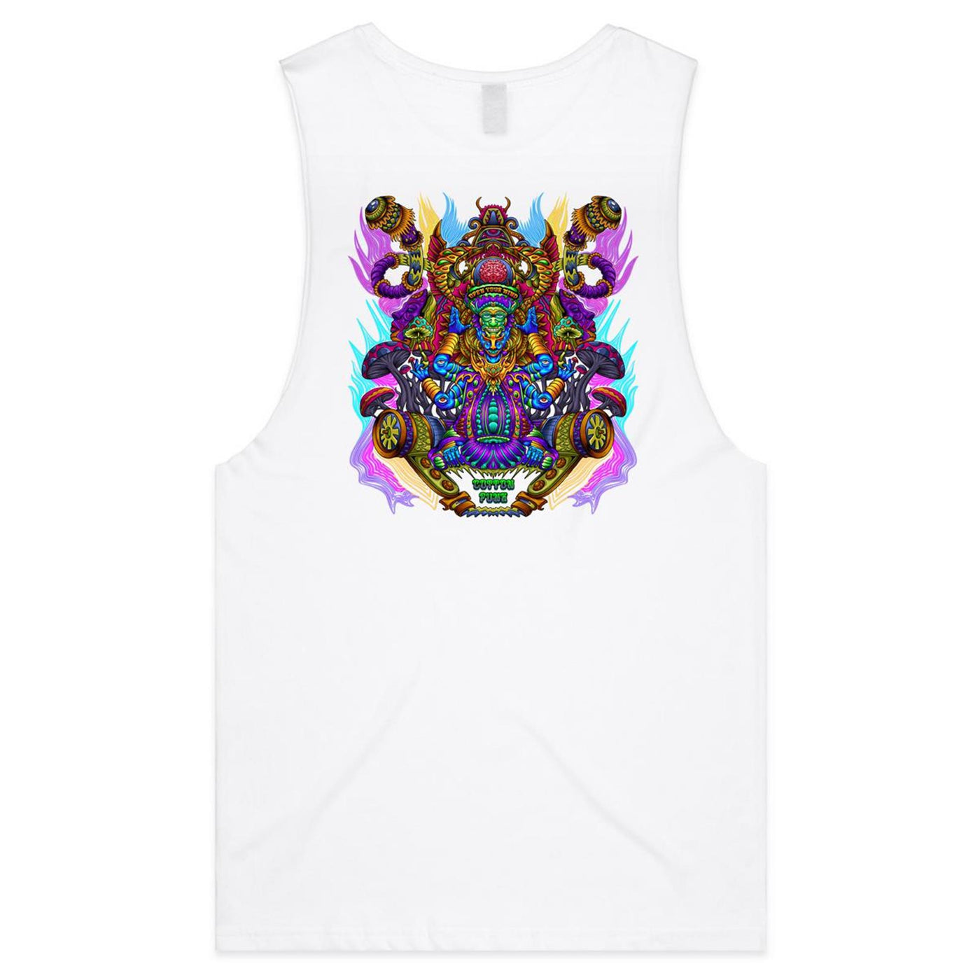 MAGIC SHROOM GOD - Mens Sleeveless T-Shirt - BACK PRINT