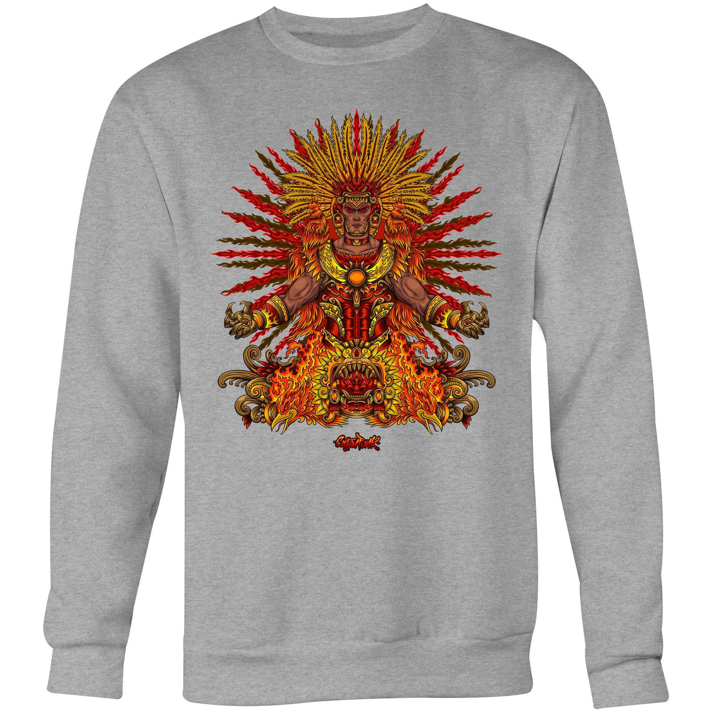 BURNING SUN GOD - Mens Sweatshirt - FRONT PRINT