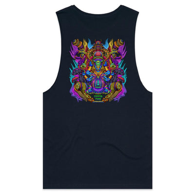 MAGIC SHROOM GOD - Mens Sleeveless T-Shirt - BACK PRINT