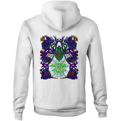 MAGIC BLACK WIDOW - Mens Pocket Hoodie - BACK PRINT