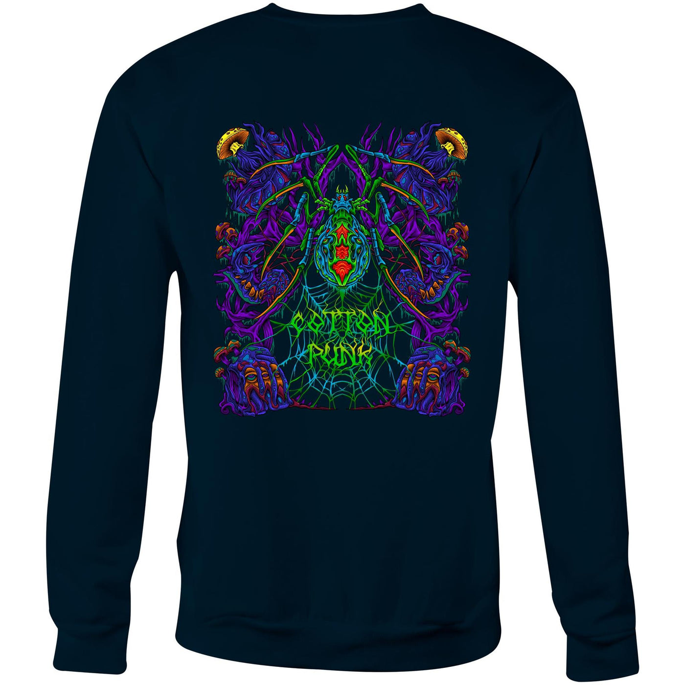 MAGIC BLACK WIDOW - Mens Sweatshirt - BACK PRINT