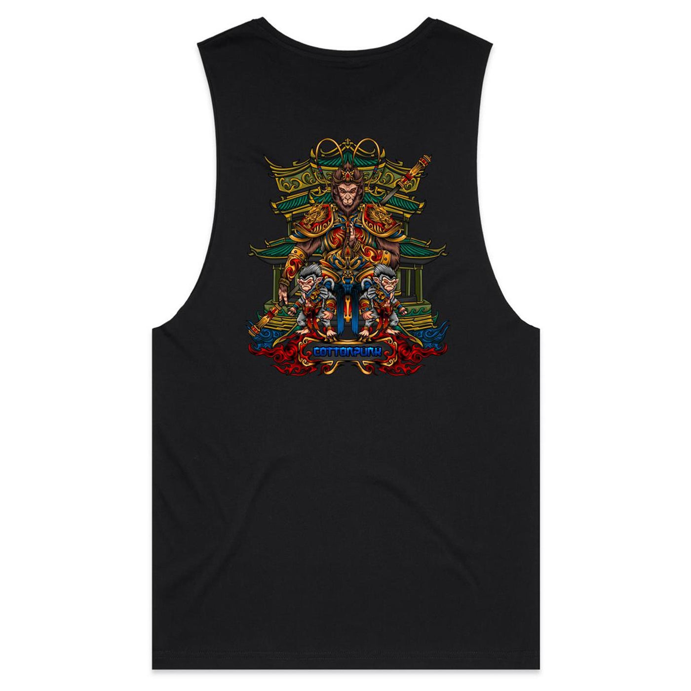 MONKEY KING - Mens Sleeveless T-Shirt - BACK PRINT