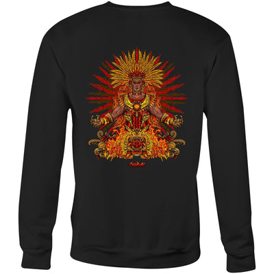 BURNING SUN GOD - Mens Sweatshirt - BACK PRINT