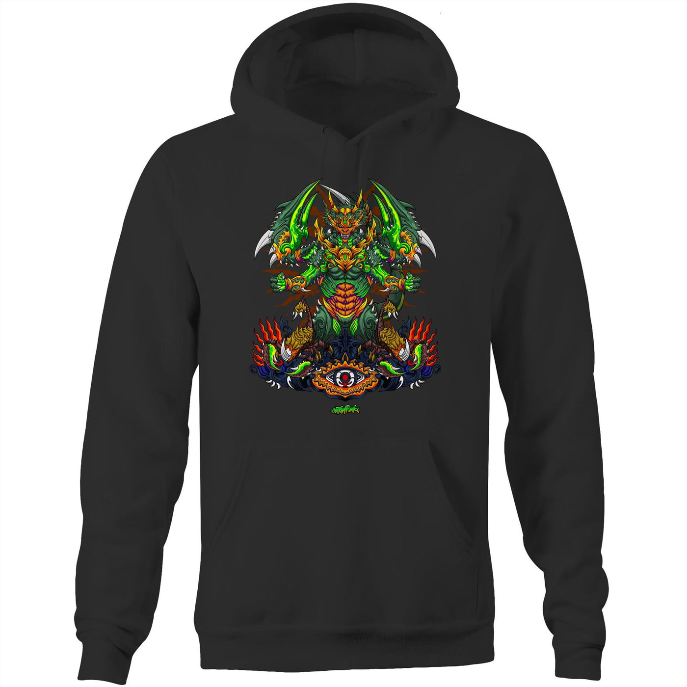 SCORPION KING - Mens Pocket Hoodie - FRONT PRINT