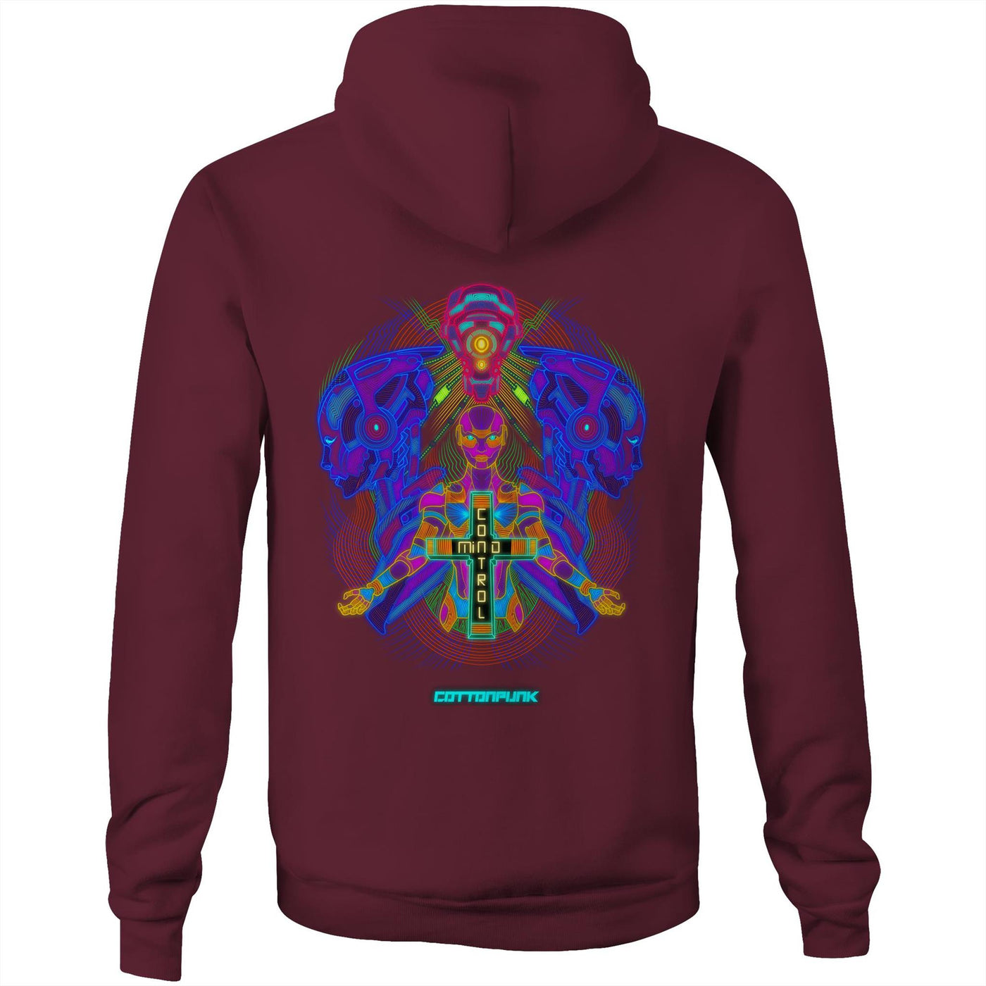 MIND CONTROL - Mens Pocket Hoodie - BACK PRINT