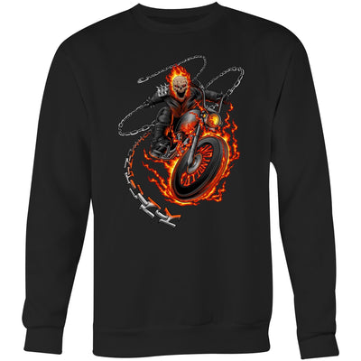 DEATH RIDER - Mens Sweatshirt - FRONT PRINT