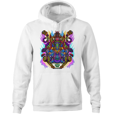 MAGIC SHROOM GOD - Mens Pocket Hoodie - FRONT PRINT