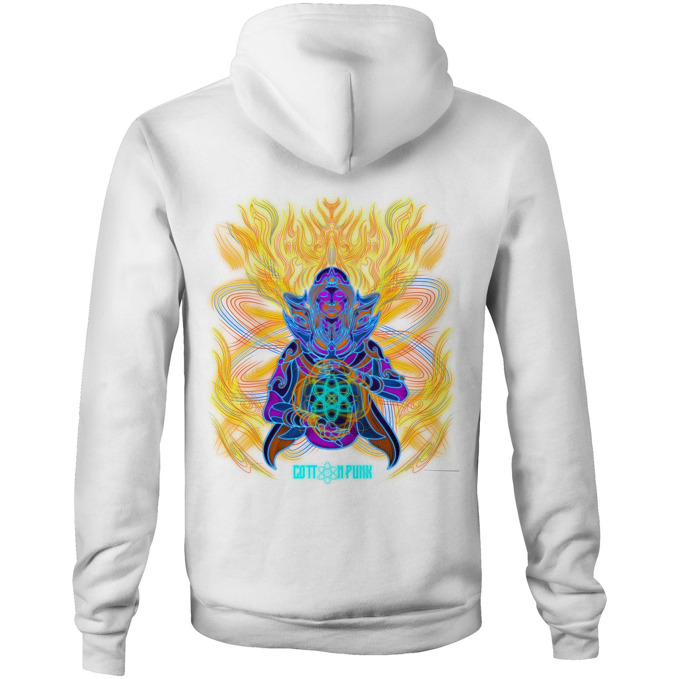 COSMIC ENERGY INFERNO - Mens Pocket Hoodie - BACK PRINT