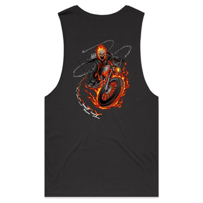 DEATH RIDER - Mens Sleeveless T-Shirt - BACK PRINT